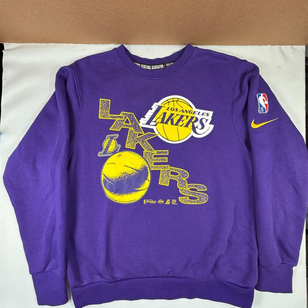 Nike‎ NBA 75th Anniversary Los Angeles Lakers Crewneck Sweatshirt Purple M